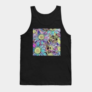 TrippIng Daisys  Neon Flowers Tank Top